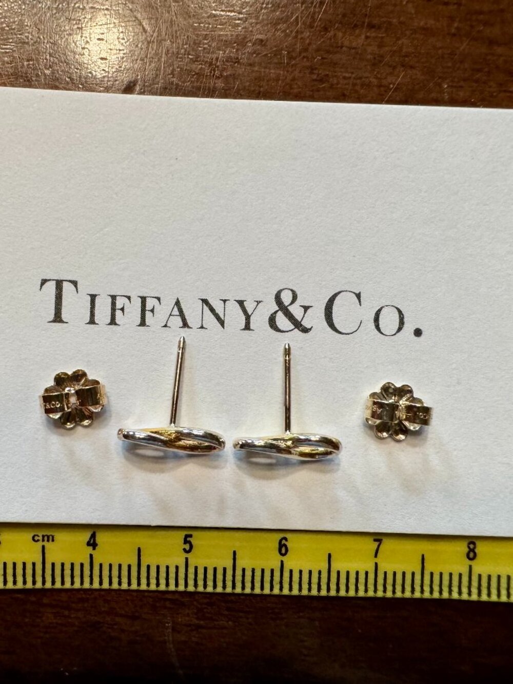 NWT Authentic Tiffany & Co. 925 Sterling Silver Infinity Earrings - Picture 3 of 6